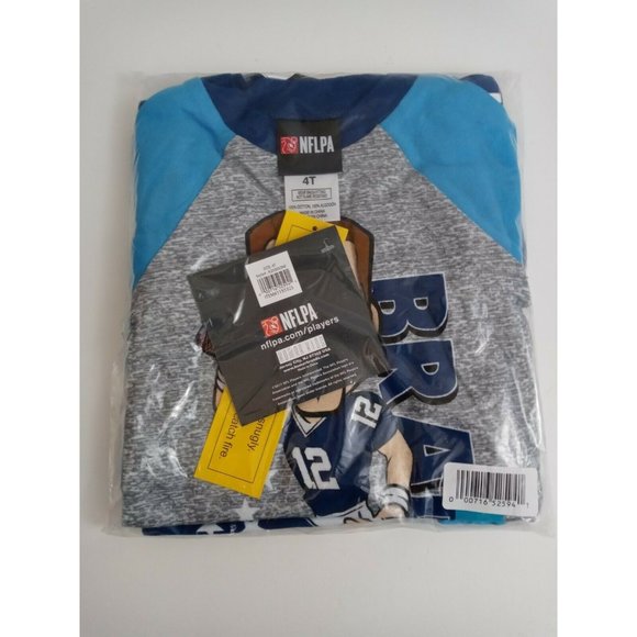 NFLPA Brady & Gronk 4pc Set Pajamas Patriot 4T - Picture 1 of 3